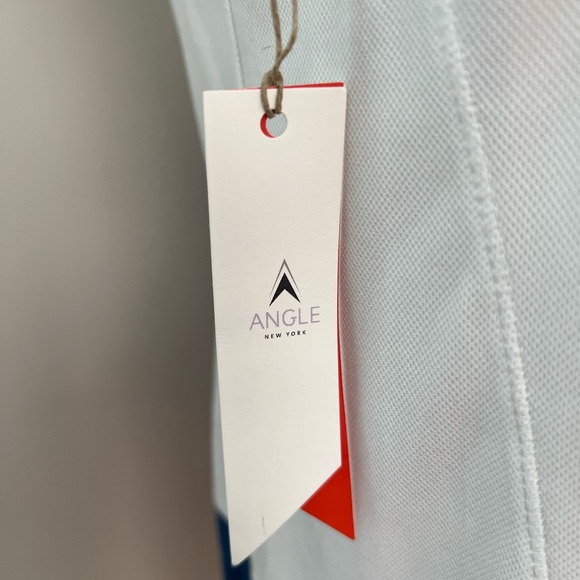 Angle New York SUE Zip Front Tennis Dress Blue White Pockets Sz S $175 NWT - Picture 5 of 7